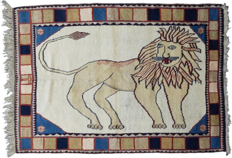 Fine Antique Persian Gabbeh Wool Rug 3 10 x 5 5 