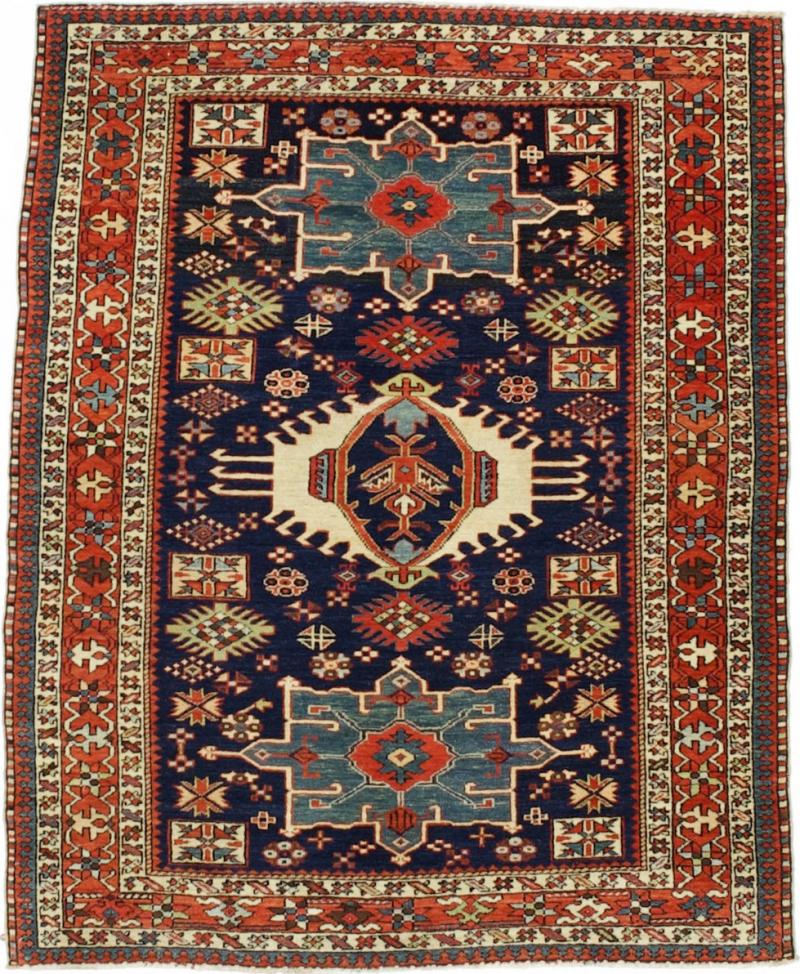 Fine Antique Persian Karajeh Heriz Rug 4 7 x 5 10 