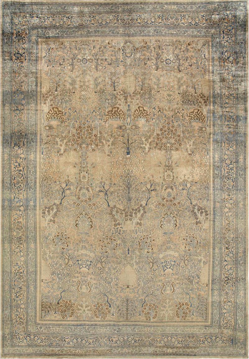 Fine Antique Persian Khorassan Handmade Wool Carpet