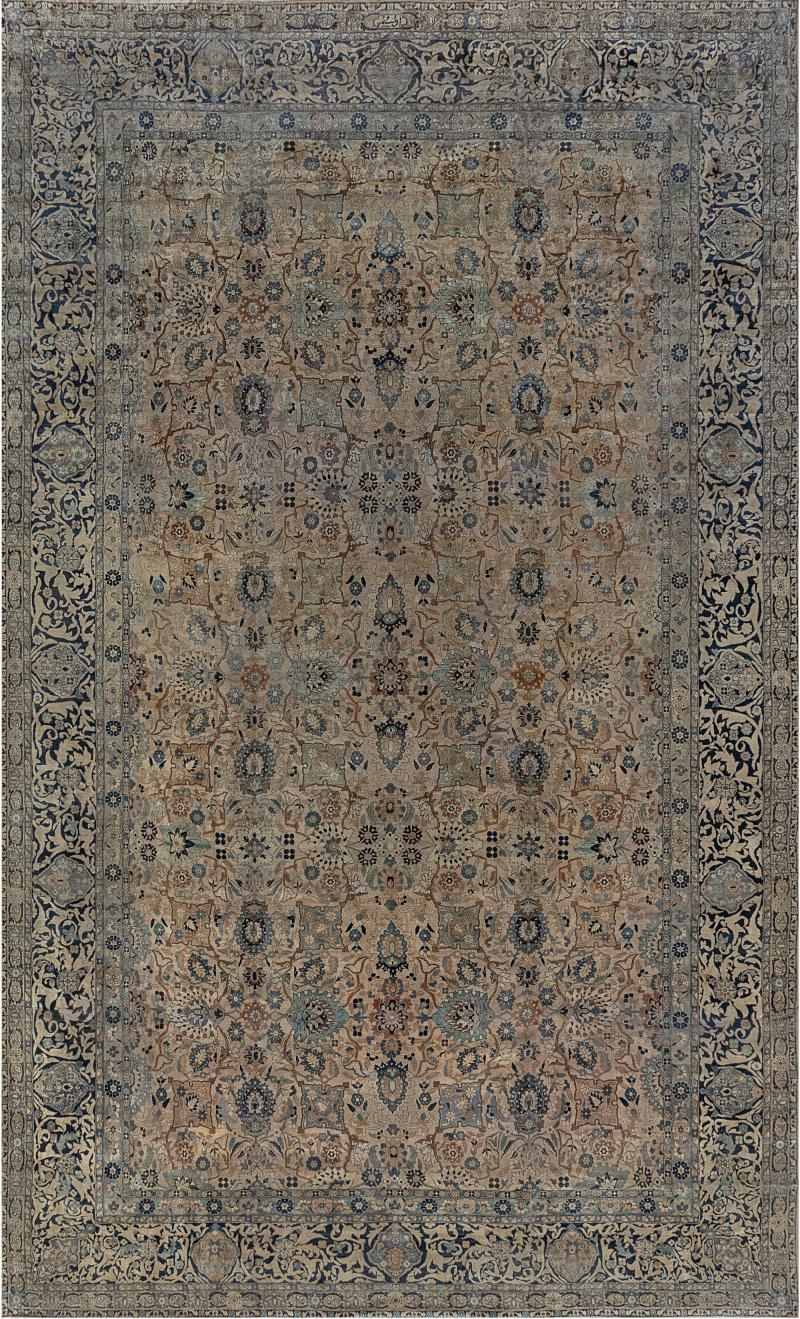 Fine Antique Persian Kirman Handmade Wool Carpet