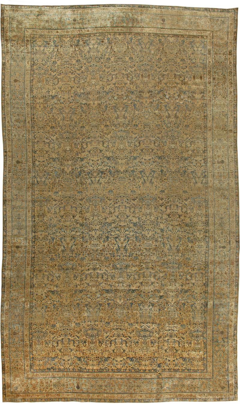 Fine Antique Persian Kirman Handmade Wool Rug