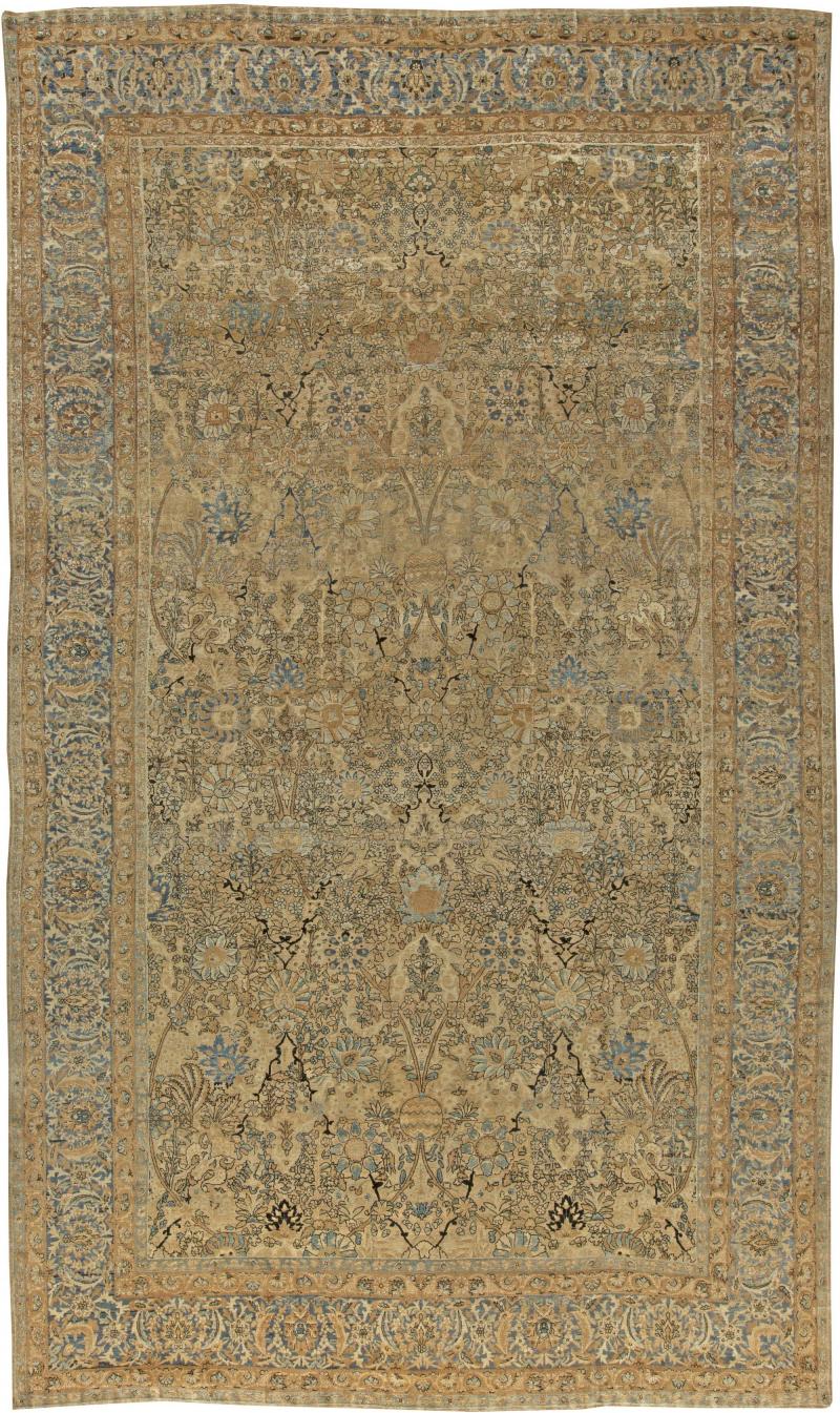 Fine Antique Persian Kirman Handmade Wool Rug