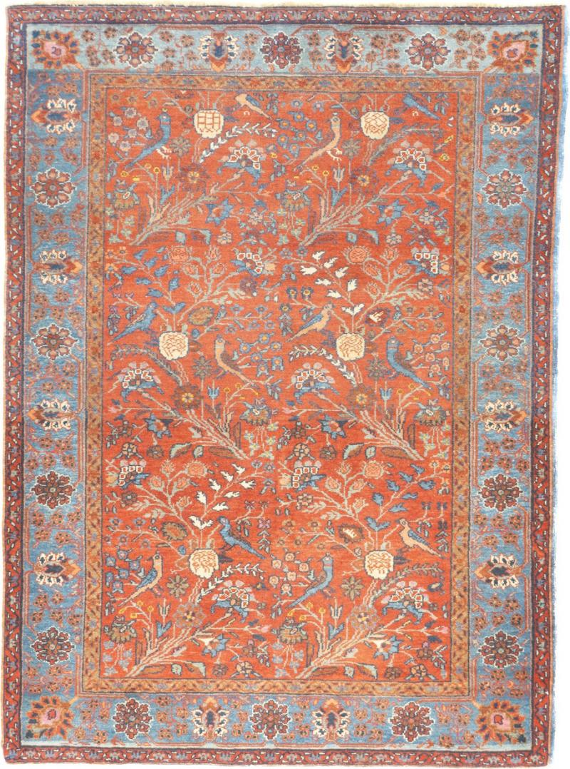 Fine Antique Persian Malayer Rug 4 7 x 6 1 