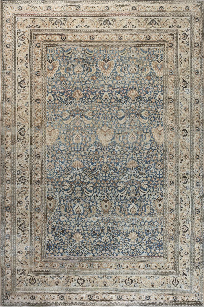 Fine Antique Persian Mashad Handmade Wool Rug