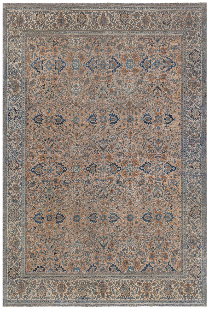 Fine Antique Persian Meshad Botanic Handmade Wool Rug