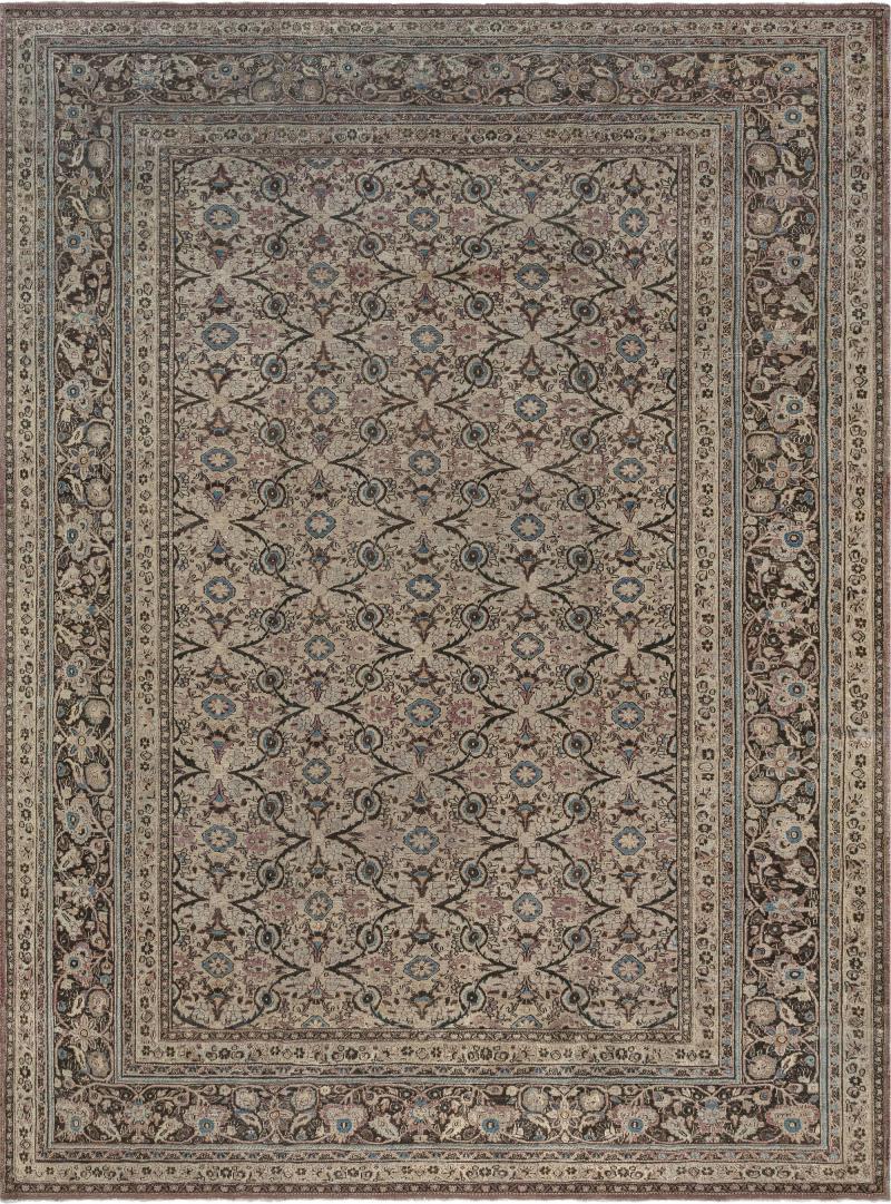Fine Antique Persian Meshad Handmade Wool Rug