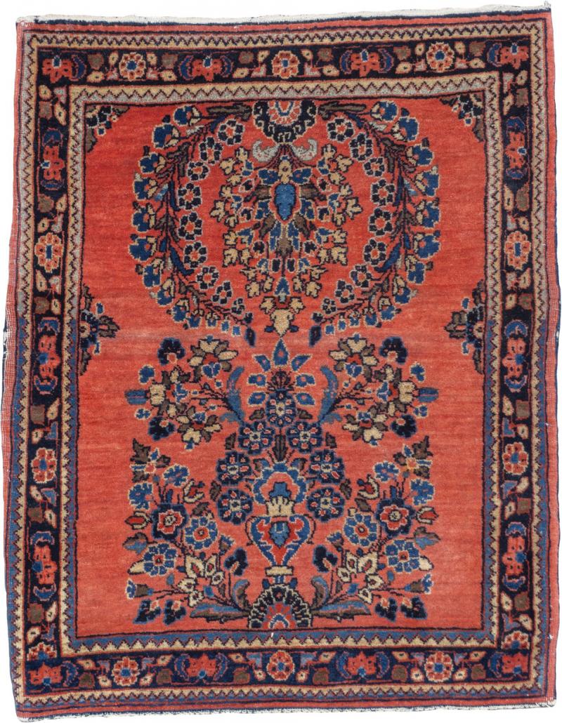 Fine Antique Persian Mohajeran Sarouk Rug 20 x 26