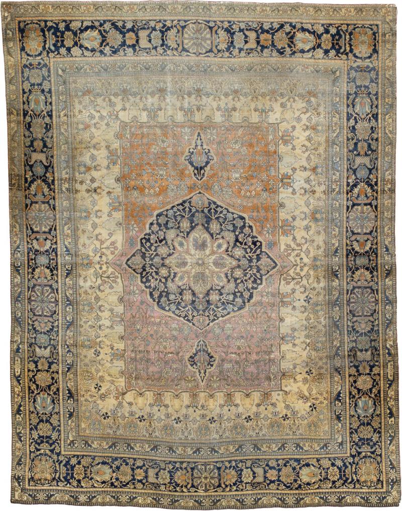 Fine Antique Persian Mohtasham Kashan Rug 7 6 x 9 7 
