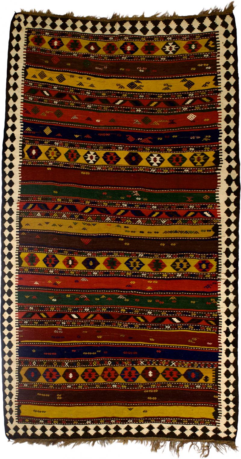 Fine Antique Persian Qashqai Tribal Kilim Rug 510 x 110 