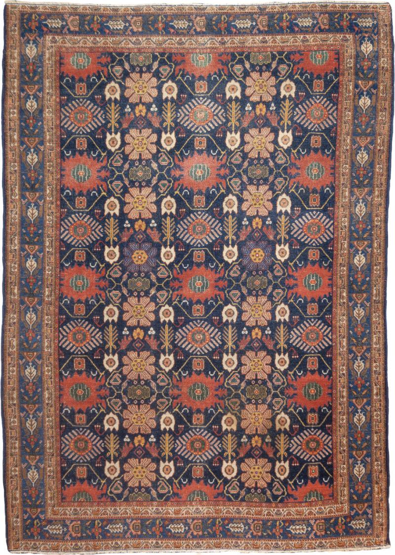 Fine Antique Persian Senneh Wool Rug 4 6 x 6 5 