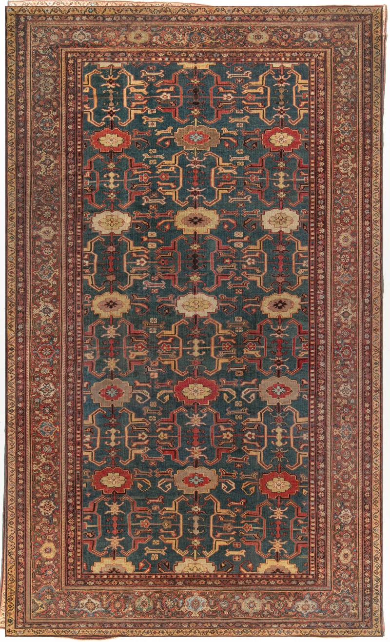 Fine Antique Persian Sultanabad Red Blue Yellow Rug