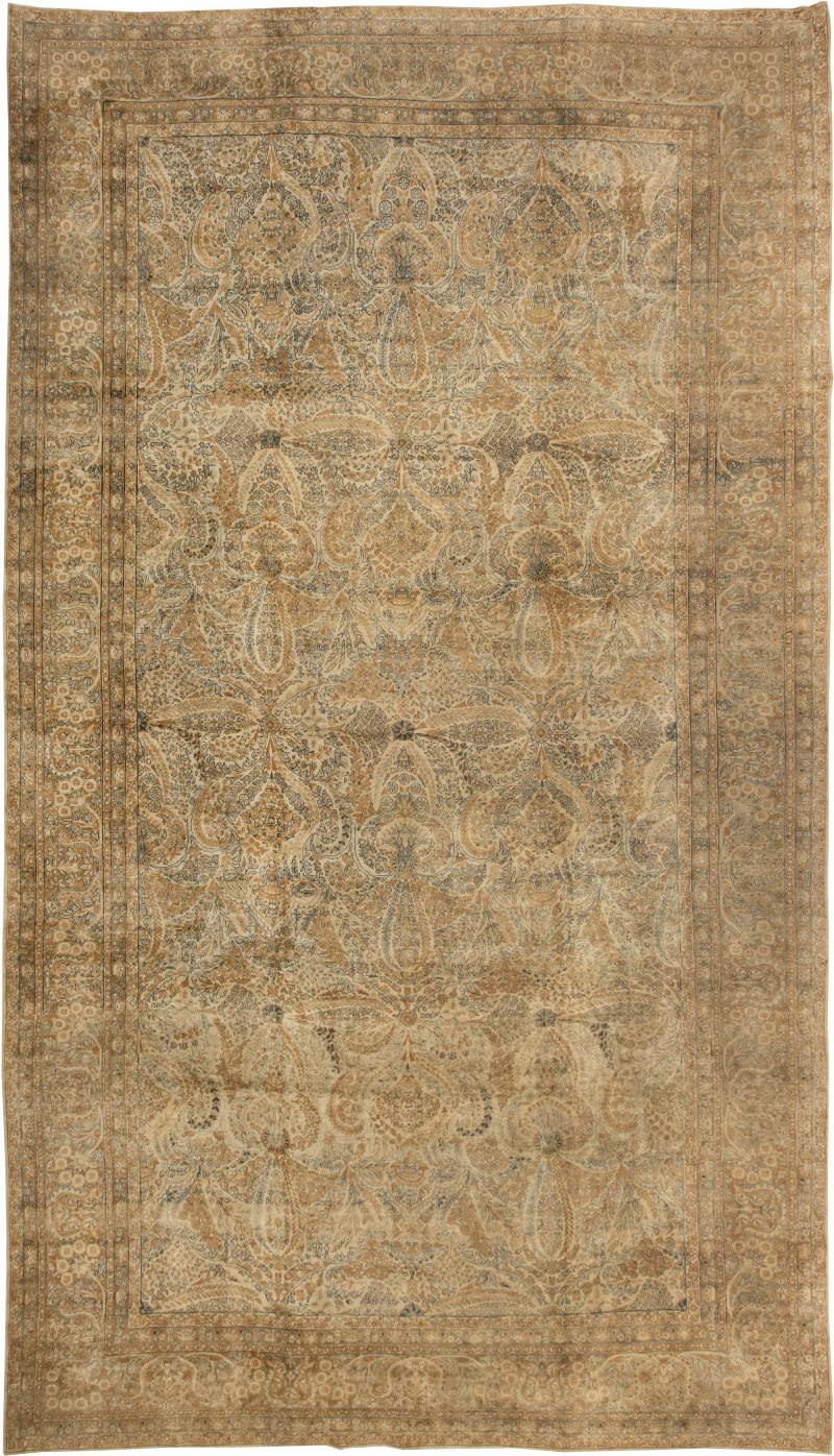Fine Antique Persian Tabriz Botanic Handmade Wool Rug