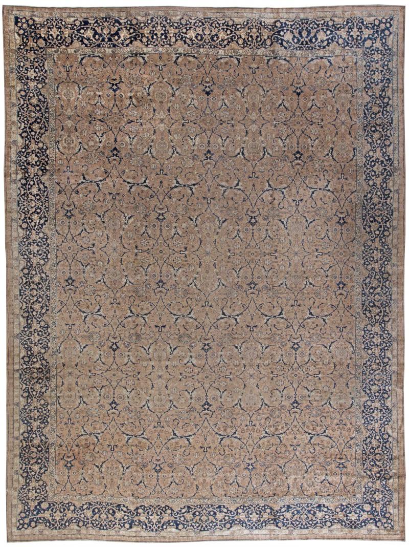 Fine Antique Persian Tabriz Handmade Wool Carpet