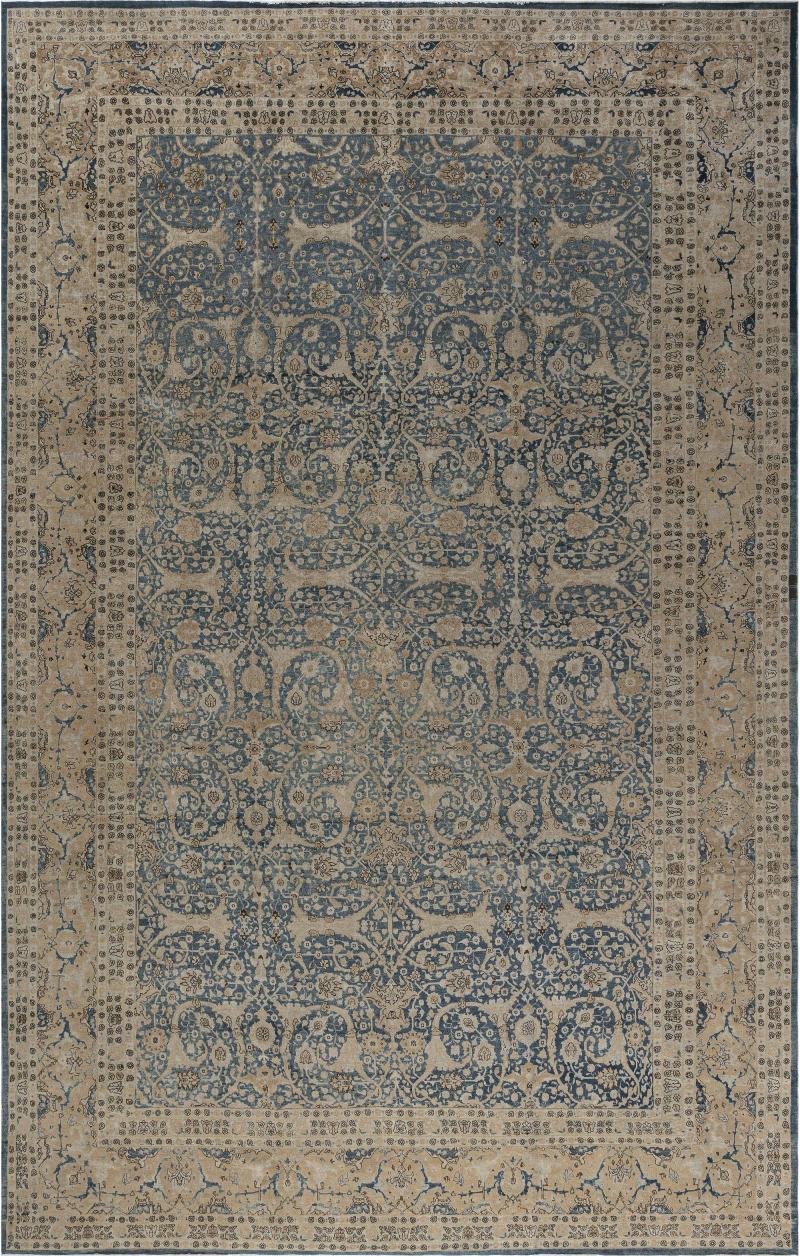 Fine Antique Persian Tabriz Handmade Wool Carpet
