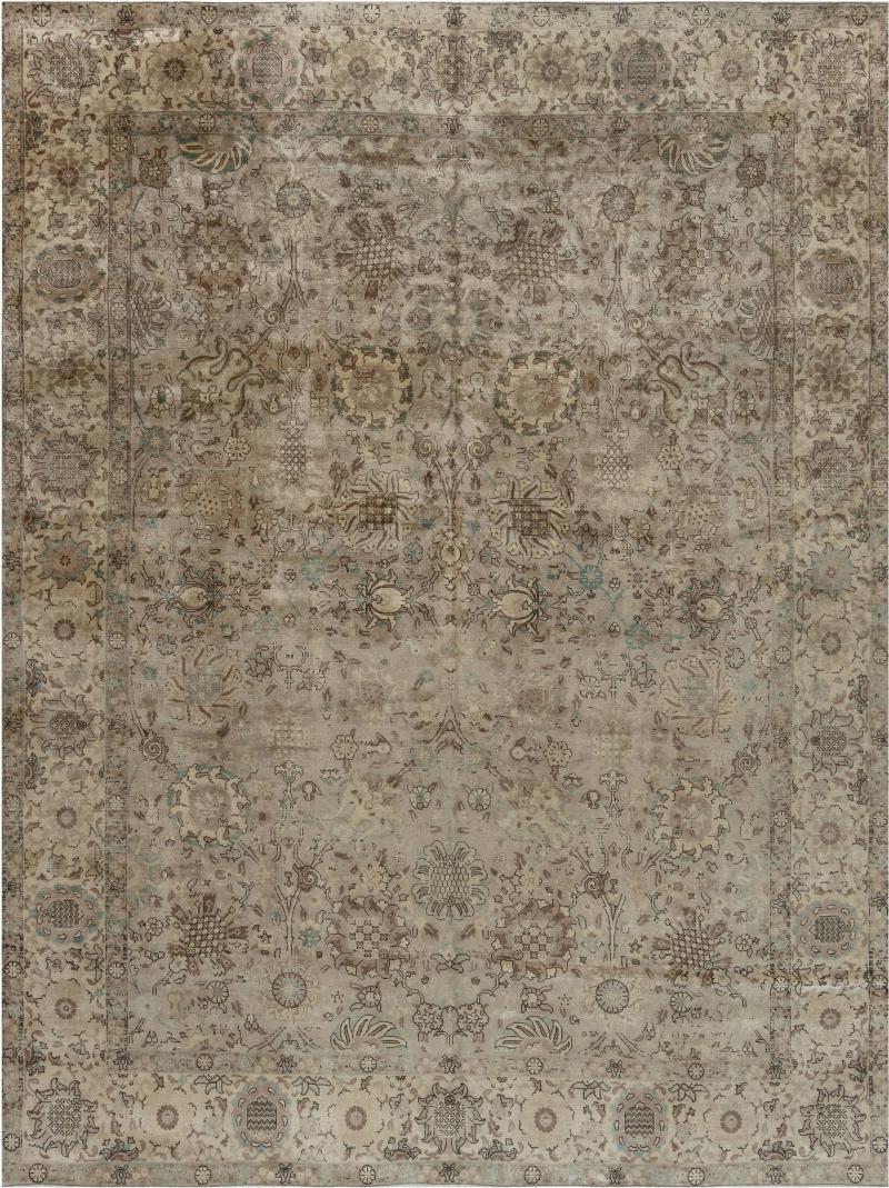 Fine Antique Persian Tabriz Handmade Wool Carpet