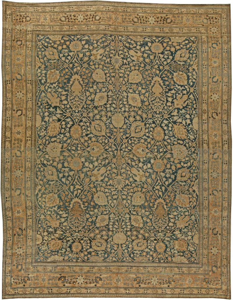 Fine Antique Persian Tabriz Handmade Wool Rug