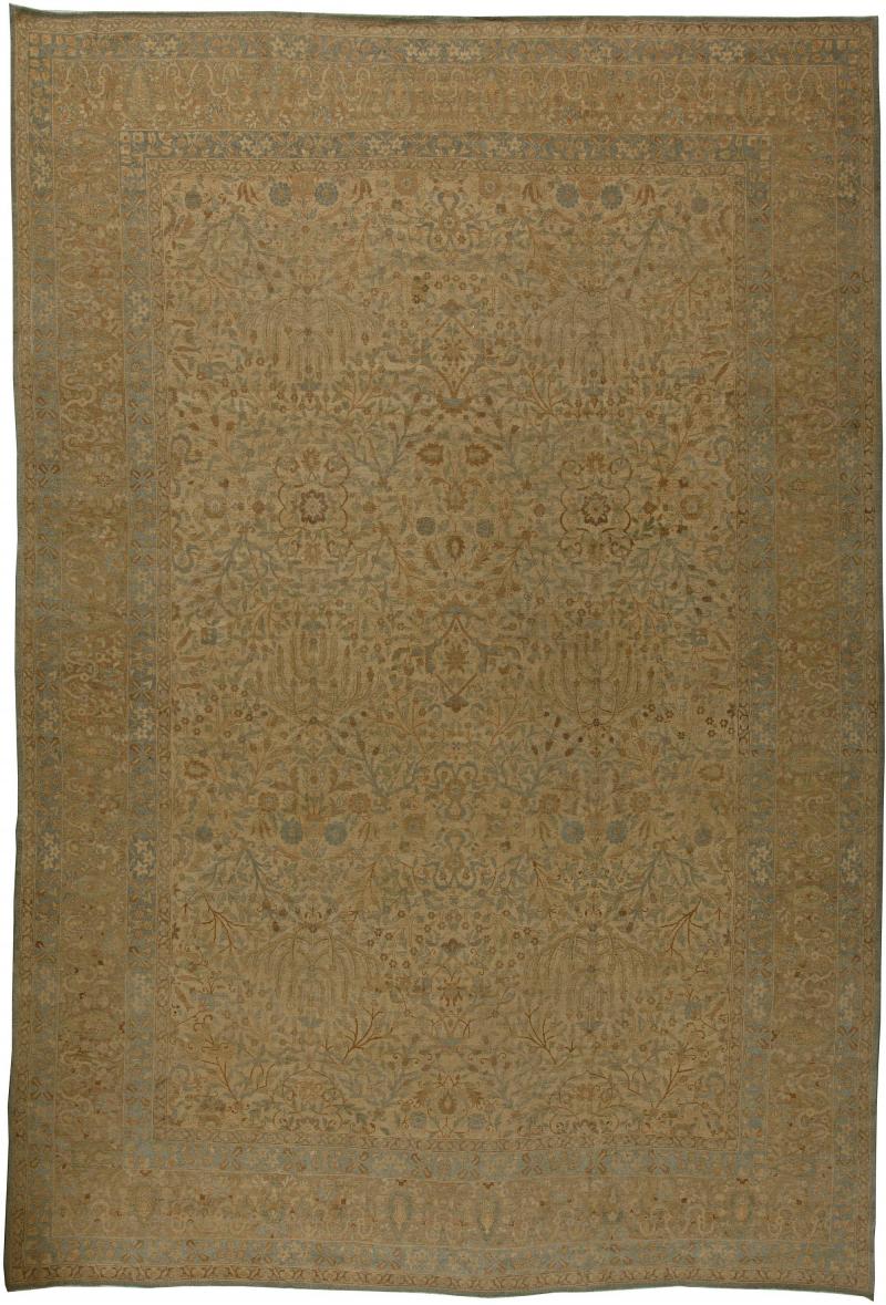 Fine Antique Persian Tabriz Handmade Wool Rug