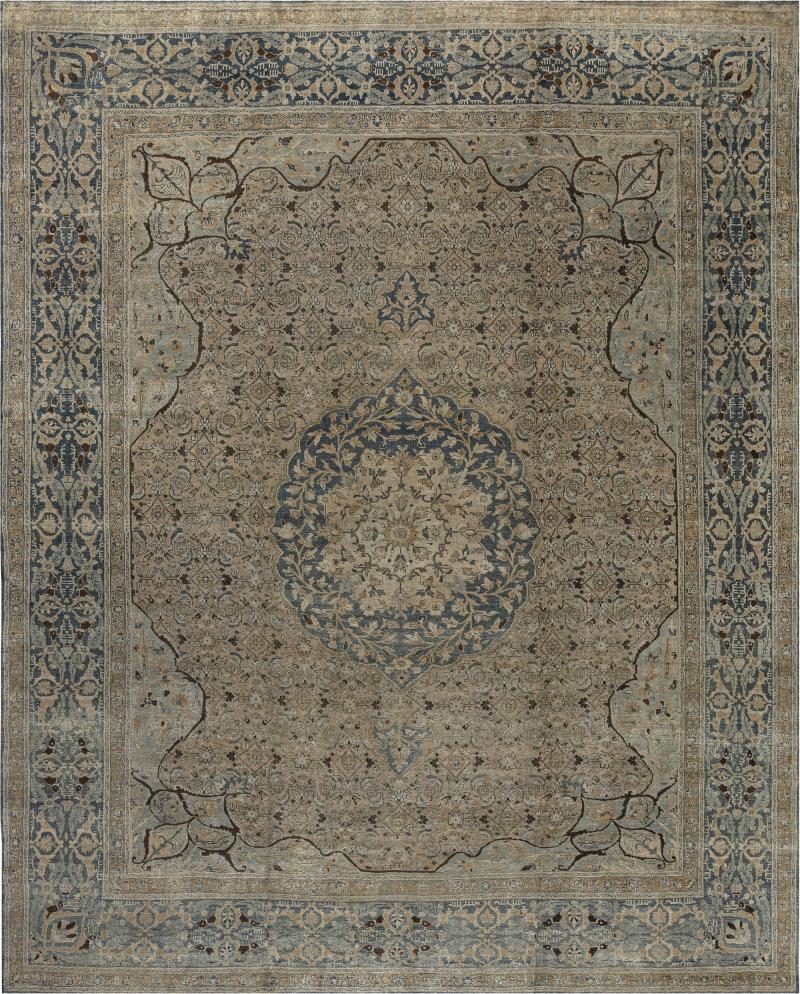 Fine Antique Persian Tabriz Handmade Wool Rug
