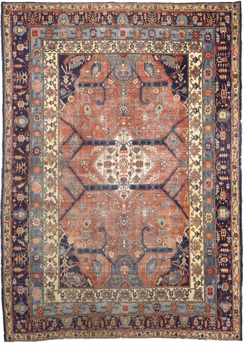 Fine Antique Persian Tabriz Rug 55 x 65 