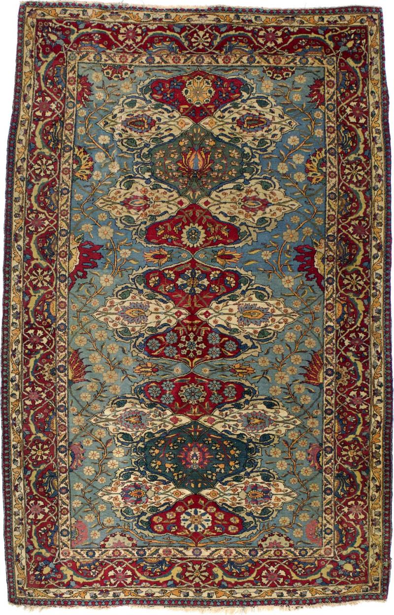 Fine Antique Persian Tehran Rug 4 9 x 7 6 