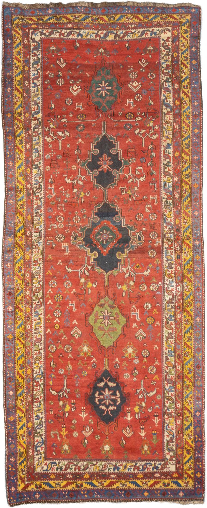 Fine Antique Persian Wool Foundation Lori Hallway Rug 47 x 114 