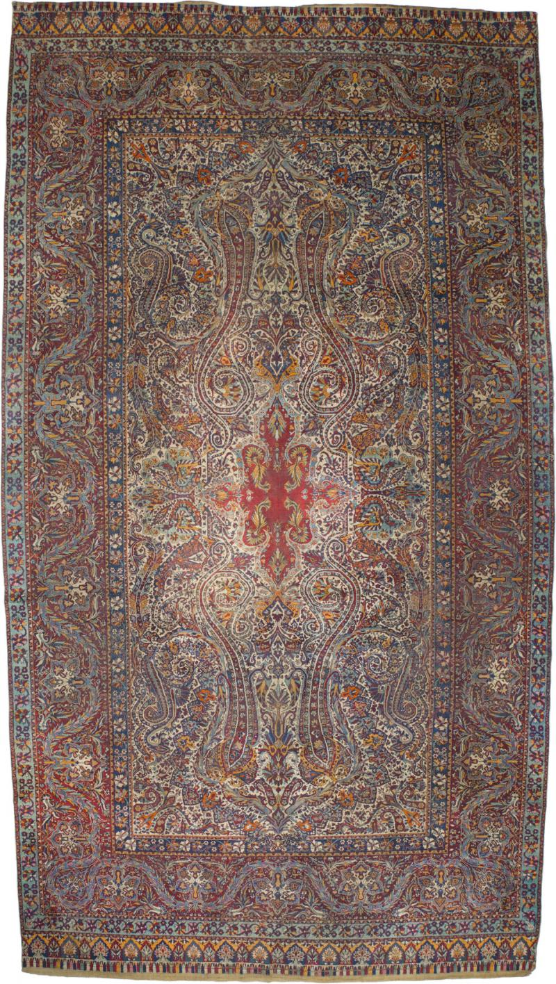 Fine Antique Persian Yazd Rug 8 10 x 16 0 
