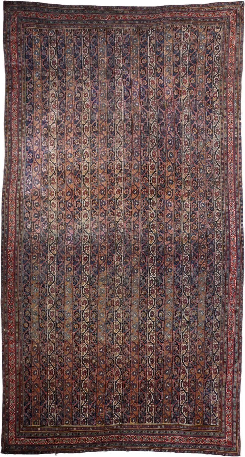 Fine Antique Tribal Qashqai Rug 8 4 x 15 4 
