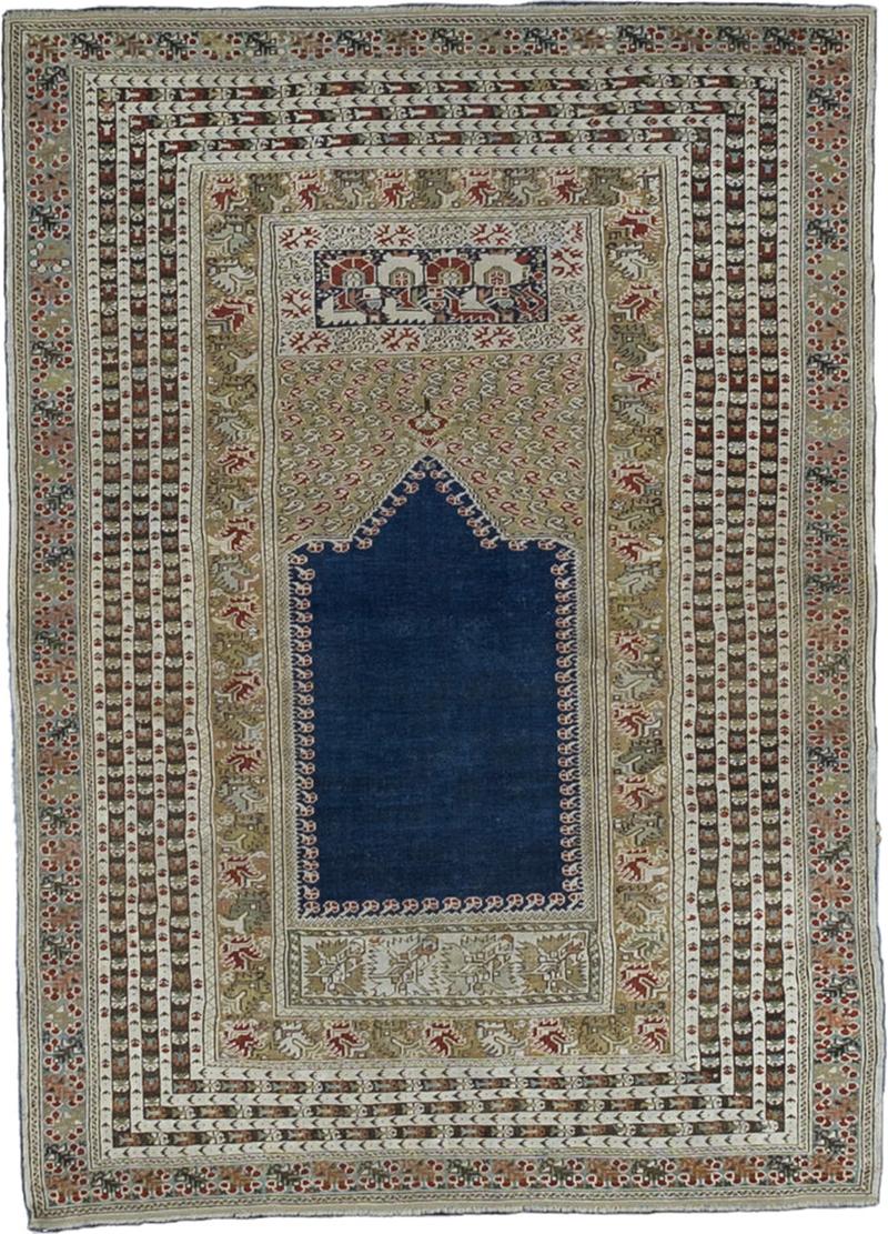 Fine Antique Turkish Giordez Wool Rug 4 1 x 5 8 