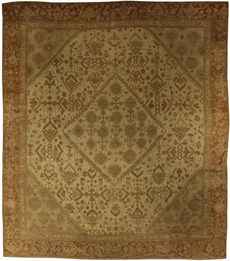 Fine Antique Turkish Oushak Rug
