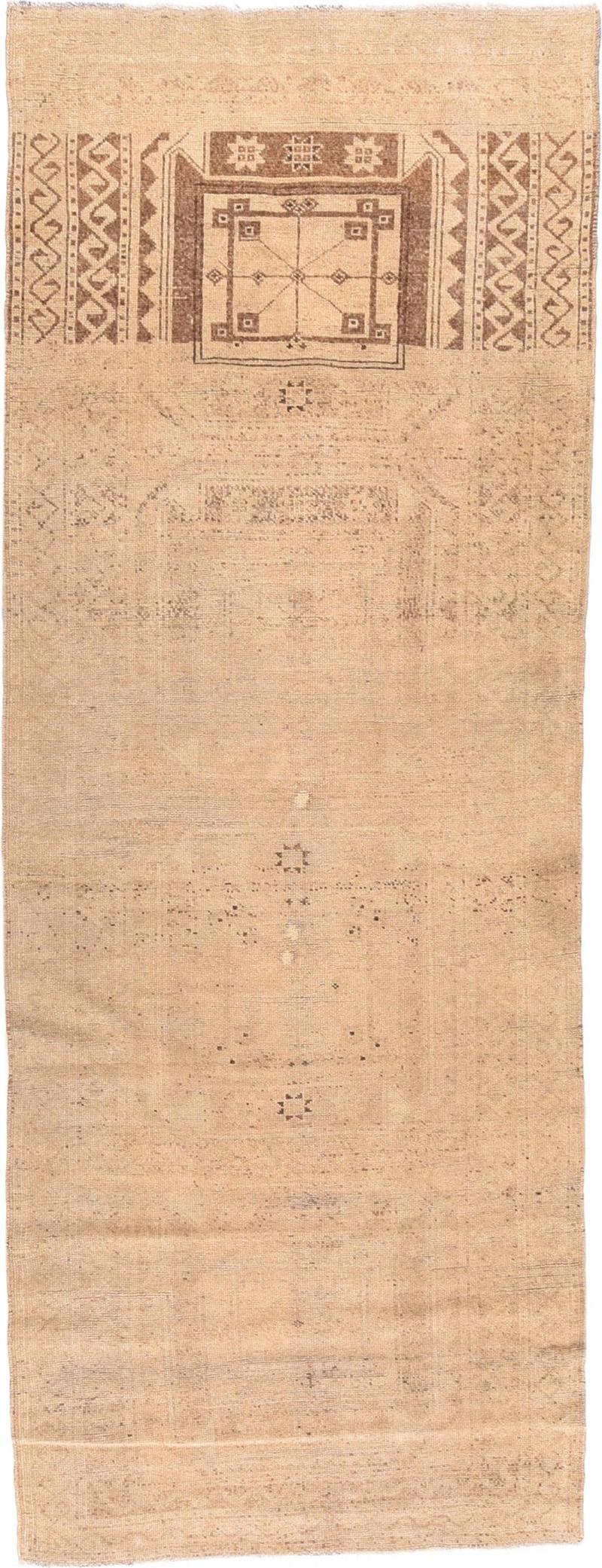 Fine Antique Turkish Oushak Wool Runner 3 9 x 10 4 