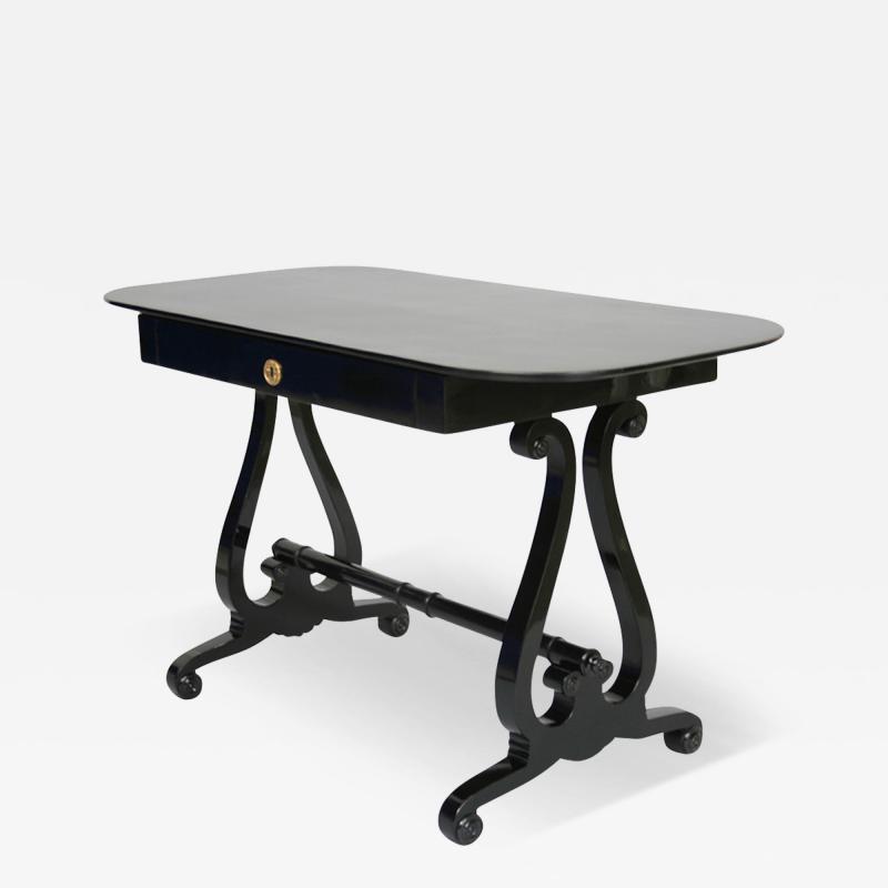 Fine Biedermeier Ebonized Table Vienna c 1825 