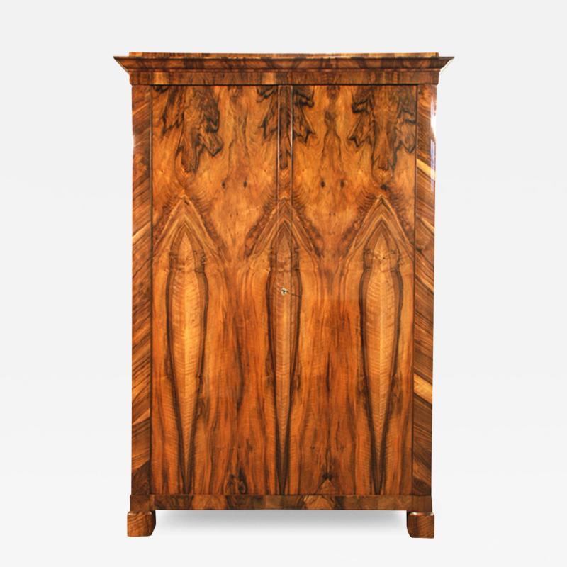 Fine Biedermeier Walnut Armoire Vienna c 1825 