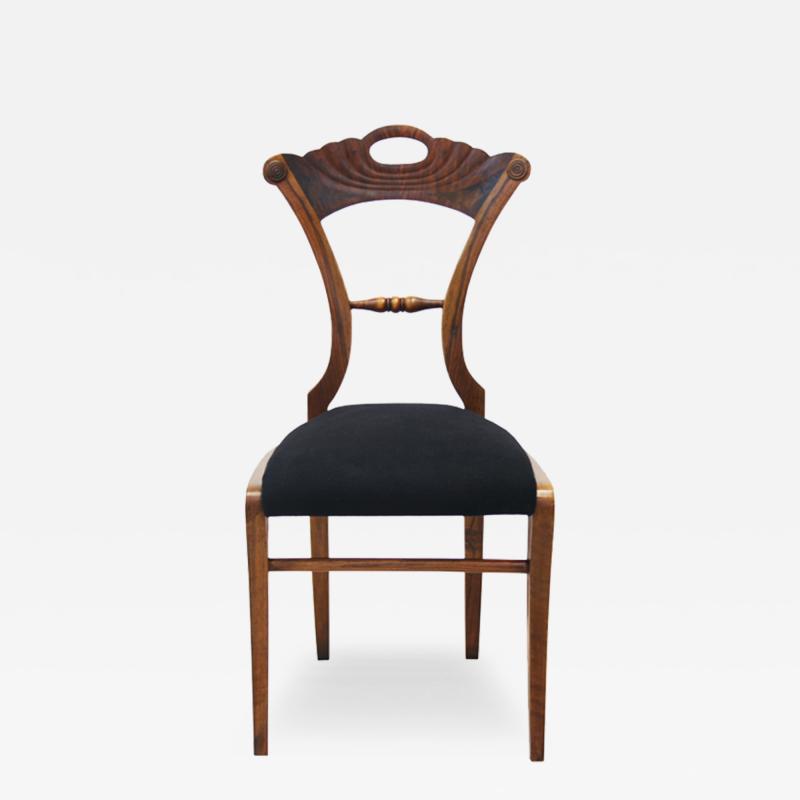 Fine Biedermeier Walnut Chair Vienna c 1825 