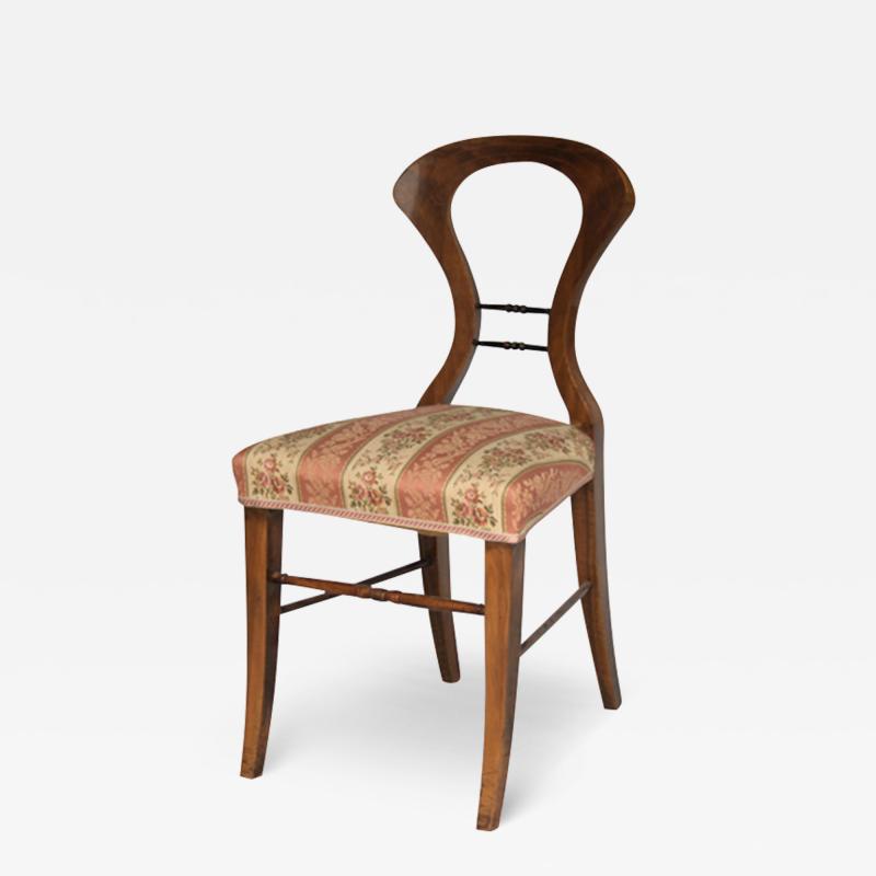 Fine Biedermeier Walnut Chair Vienna c 1825 