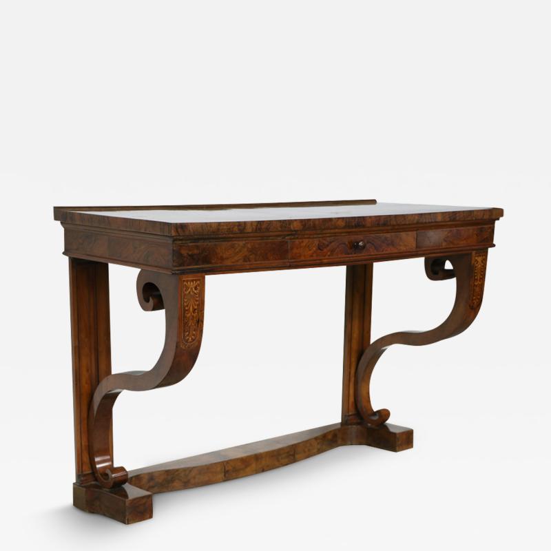 Fine Biedermeier Walnut Console Vienna c 1825 