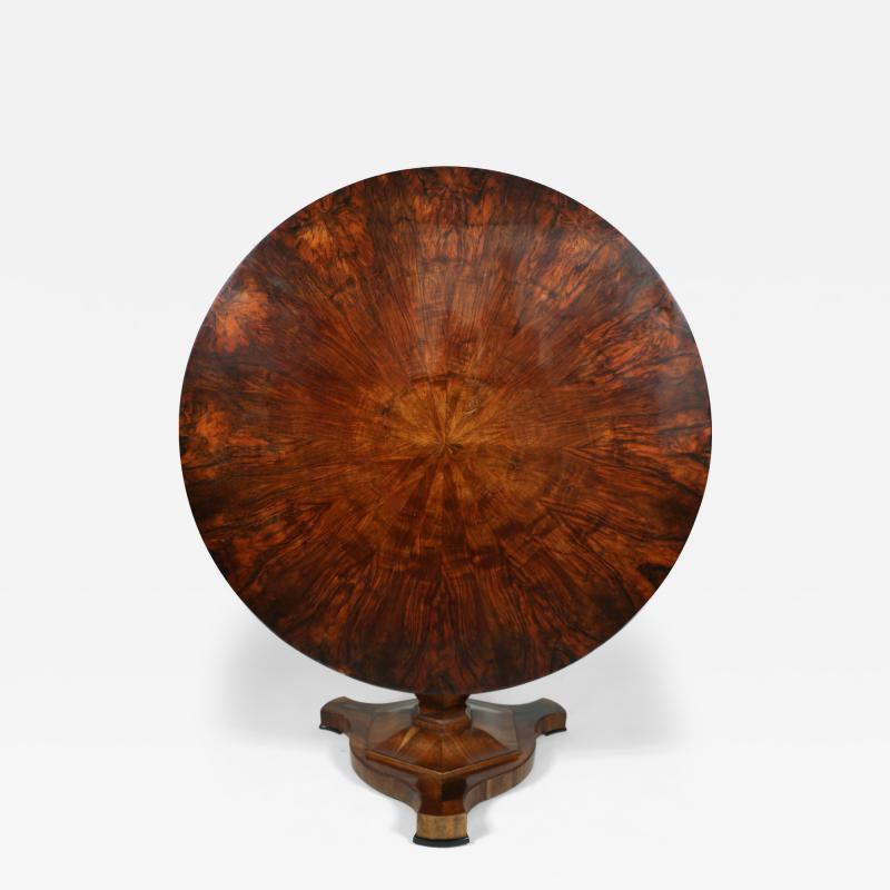 Fine Biedermeier Walnut Large Center Table Vienna c 1825 