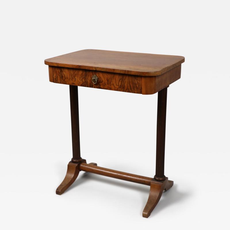 Fine Biedermeier Walnut Side Table Vienna c 1825 