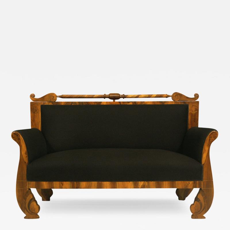 Fine Biedermeier Walnut Sofa Austria c 1825 