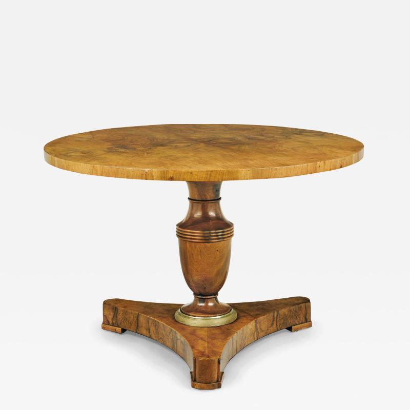 Fine Biedermeier Walnut Table Vienna c 1825 