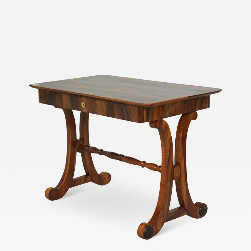 Fine Biedermeier Walnut Writing Table Vienna c 1825 