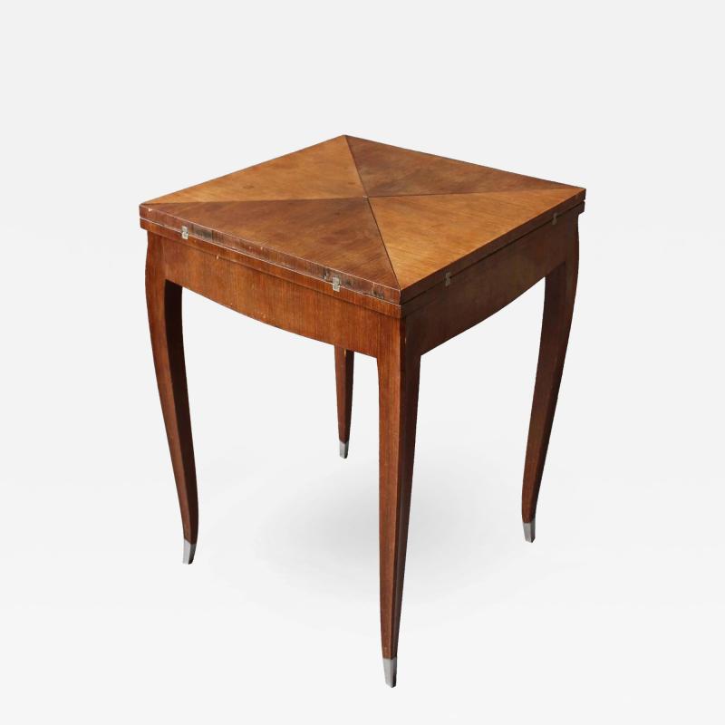 Fine French Art Deco Rosewood Envelope Side Game Table