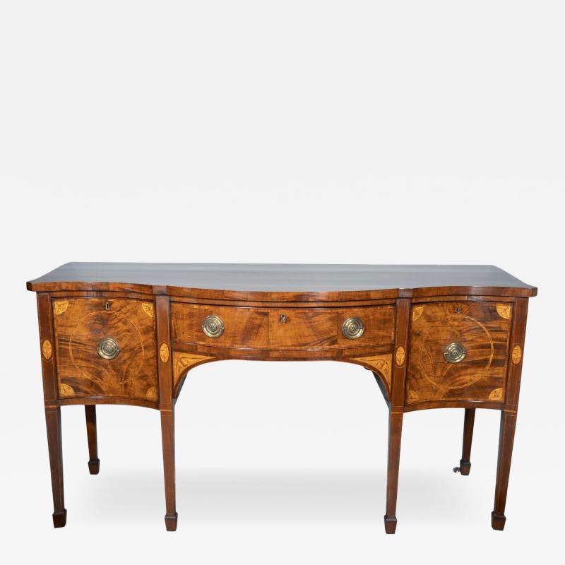 Fine George III Mahogany Satinwood And Rosewood Inlaid Sideboard