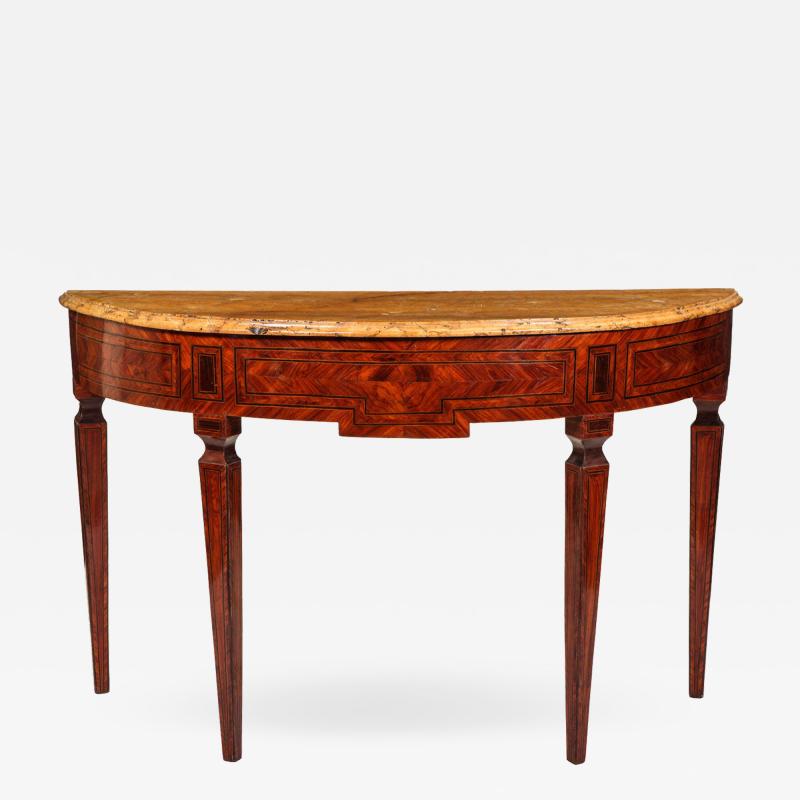 Fine Italian 18th Century Marquetry Console Table