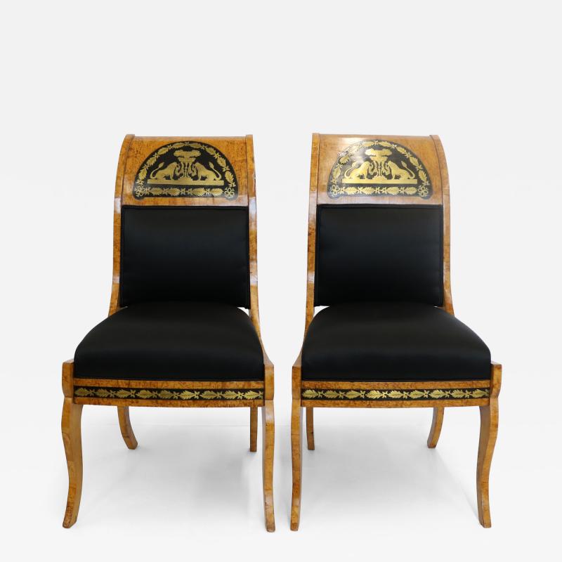 Fine Pair Of Neoclassical Side Chairs c1850
