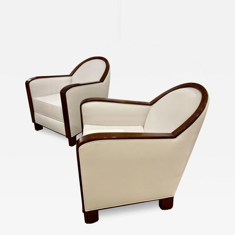 Fine Pair of Art Deco club chairs by D I M D coration Interieure Moderne 