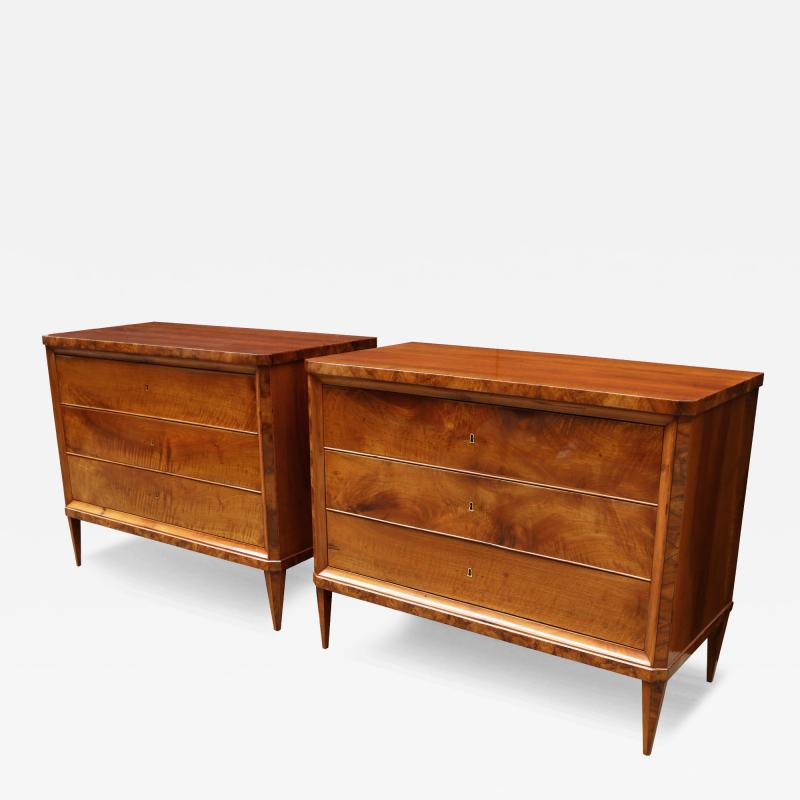 Fine Pair of Large Biedermeier Chests 19th Century