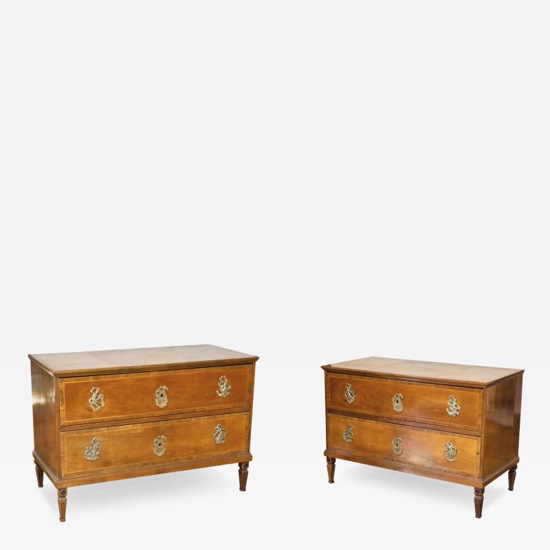 Fine Pair of Neoclassical Commodes Vienna c 1800 