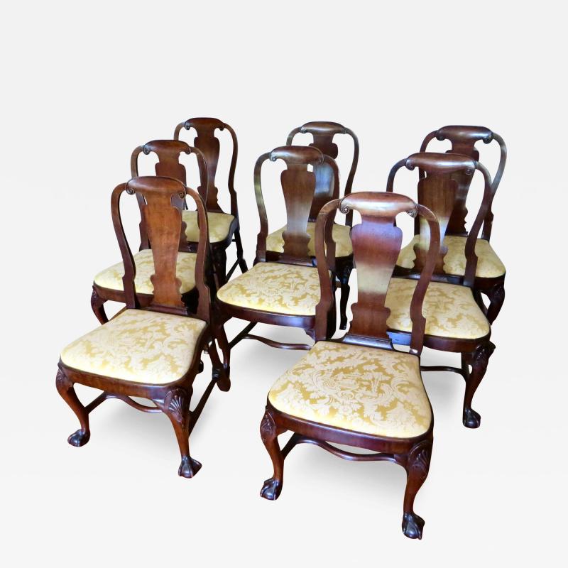 Fine Quality Set of 8 George I Dining Chairs English Circa 1715