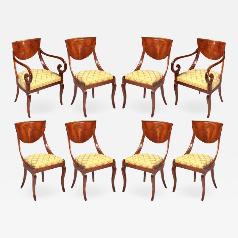 Fine Set of Italian Eight Chairs and a Pair of Armchairs