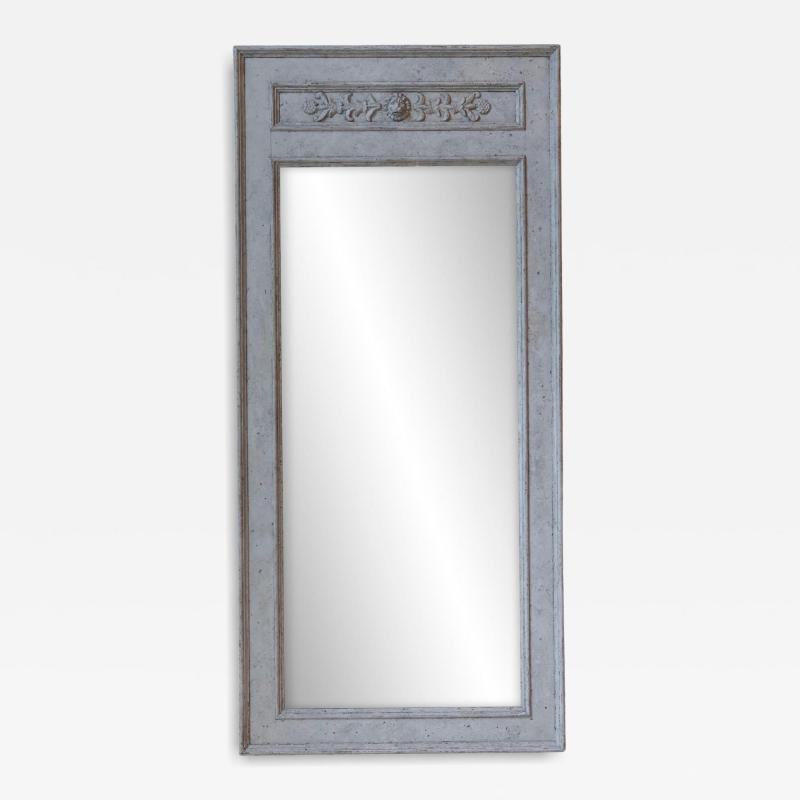 Fine Swedish Mirror in Gustavian Gray circa 1870
